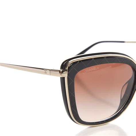 chanel acetate sunglasses and metal black